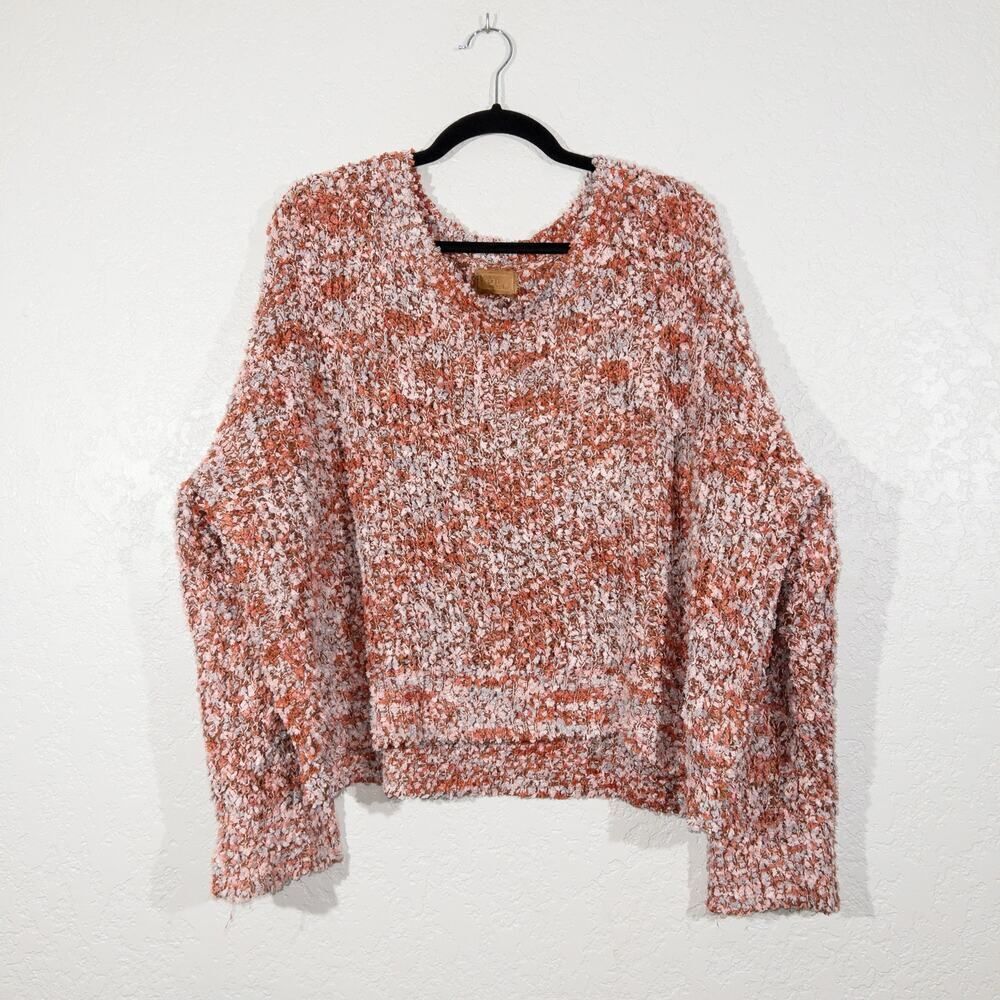 New POL Pink Popcorn Oversized Sweater Size Medium‎